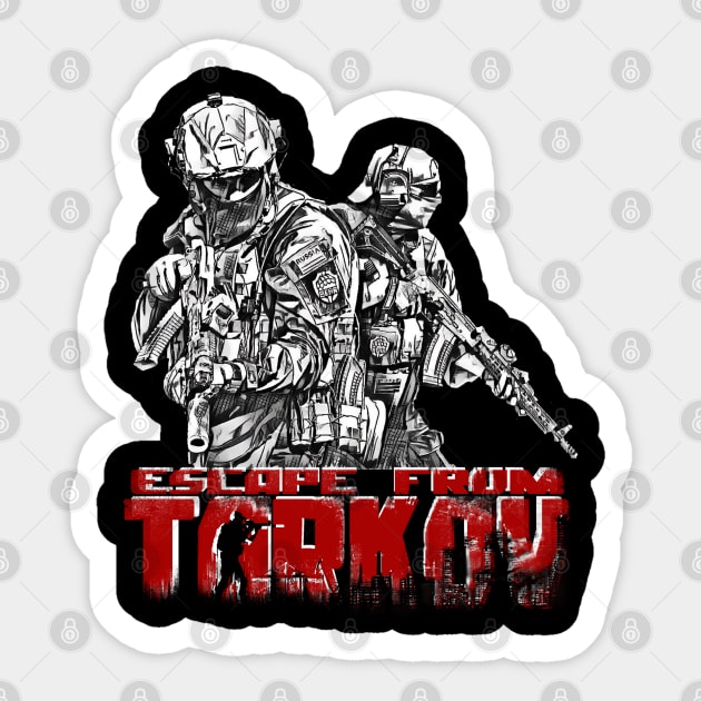 Escape From Tarkov Red Sticker by tortoiseman